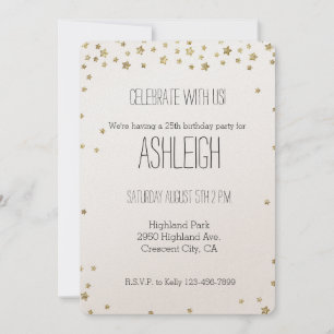 Geburtstag der Gold Stars Einladung