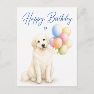 Geburtstag der Großen Pyrenäen Postkarte