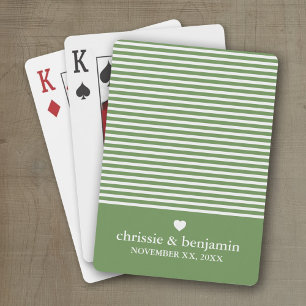 Geburtstag der Hochzeit Custom Bride Groom Date St Spielkarten