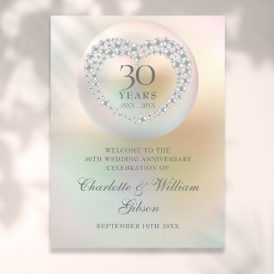 Geburtstag der Hochzeit Pearl Willkommenszeichen Poster