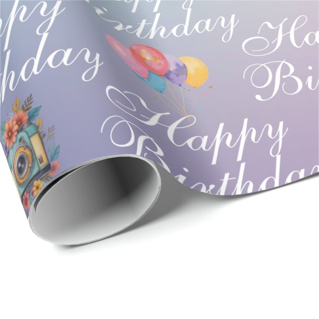 Geburtstag der Kameramänner  Geschenkpapier (Rolleneckpunkt)