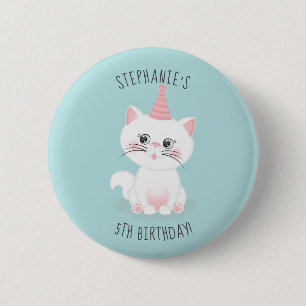 Geburtstag der Katze Button