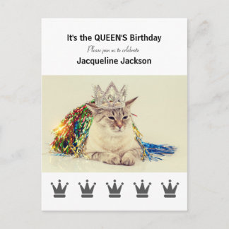 Geburtstag der Königin - Einladung auf der Postkar