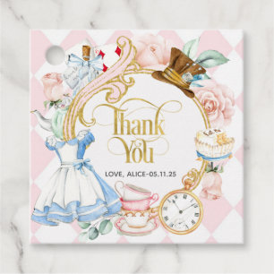Geburtstag der Mädchen, Alice Tee Party danke Ihne Geschenkanhänger