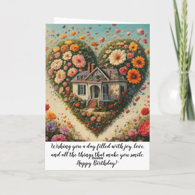 Geburtstag der Mama Dankeskarte (Rückseite)