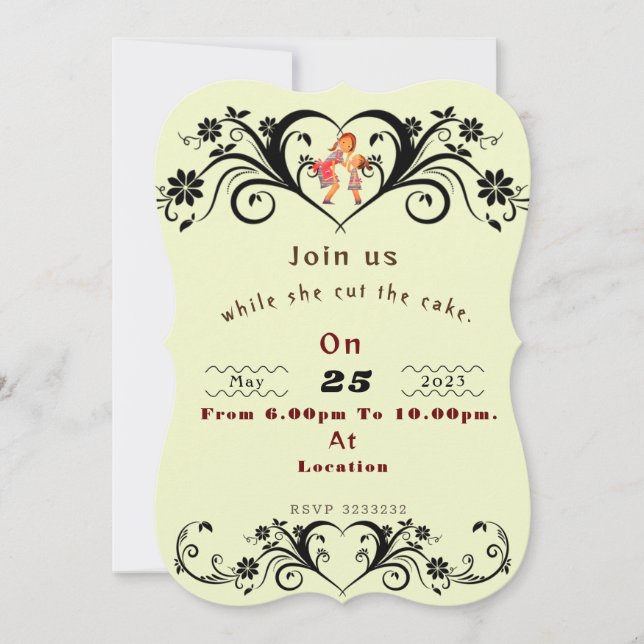 Geburtstag der Mama Einladung (Vorderseite)