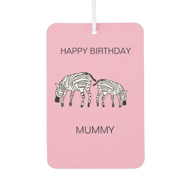 Geburtstag der Mama, Glücklich und Niedlich Kenya  Autolufterfrischer (Vorderseite)