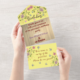 Geburtstag der Prinzessin All In One Einladung