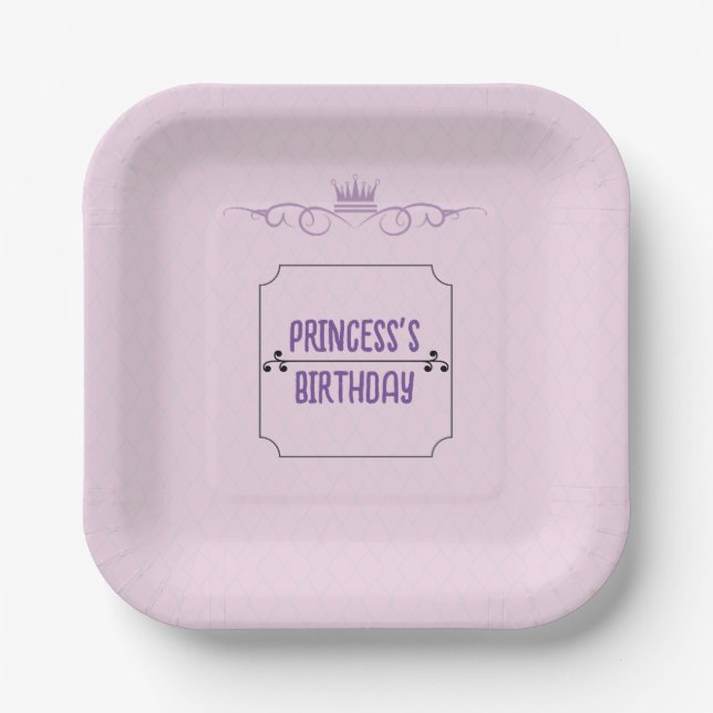 Geburtstag der Prinzessin Pappteller (Vorderseite)
