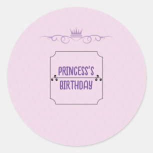 Geburtstag der Prinzessin Runder Aufkleber
