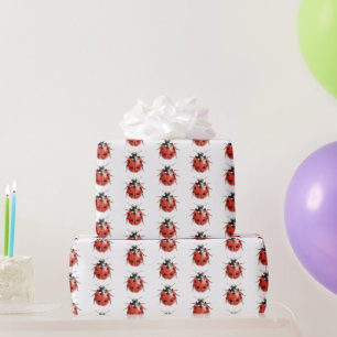 Geburtstag der roten Marienkäfer Geschenkpapier