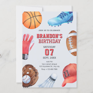 Geburtstag der Sportsymbole Einladung