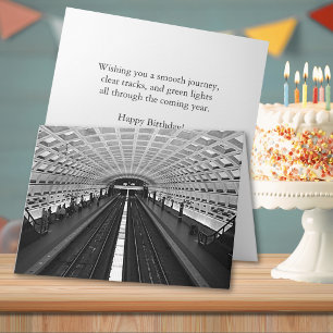 Geburtstag der Washington DC Metro-Stationsschiene Karte