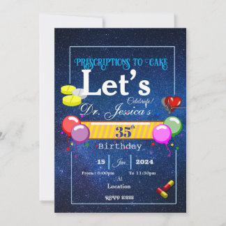 Geburtstag des Arztes   Einladung