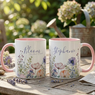 Geburtstag des besten Freundes Wilde Blumen Botani Tasse