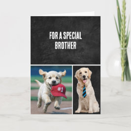 Geburtstag des Bruders mit Golden Retrievers Karte