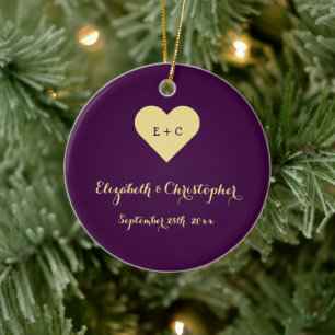 Geburtstag des Custom Heart Wedding ist unsere ers Keramik Ornament