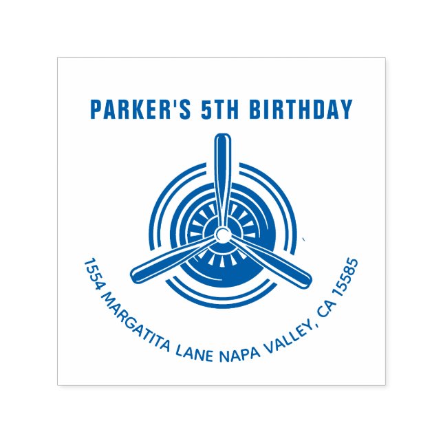 Geburtstag des Flugzeugs Permastempel (Design)