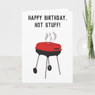 Geburtstag des Funny Charcoal Grill Typ Karte