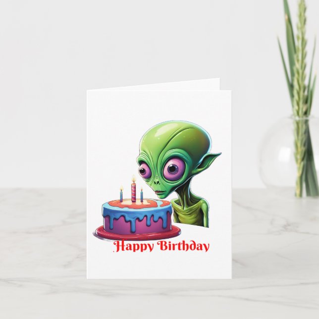 Geburtstag des Himmelsbesuchers Einladung (Vorderseite)