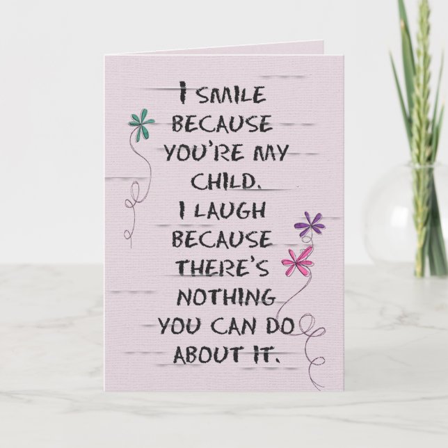 Geburtstag des Kindes mit Glitzer-Blume-Karte Karte (Vorderseite)