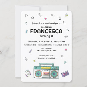 Geburtstag des Krassen Musikthemas der 90er Jahre Einladung