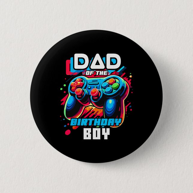 Geburtstag des Matching Video Game des Jungen Button (Vorderseite)