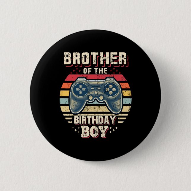 Geburtstag des Matching Video Game des Jungen Button (Vorderseite)