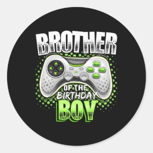 Geburtstag des Matching Video Game des Jungen Matc Runder Aufkleber