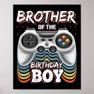 Geburtstag des Matching Video Game des Jungen Poster