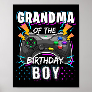 Geburtstag des Matching Video Game des Jungen Poster