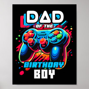 Geburtstag des Matching Video Game des Jungen Poster