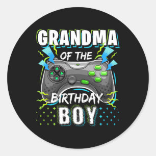 Geburtstag des Matching Video Game des Jungen Runder Aufkleber