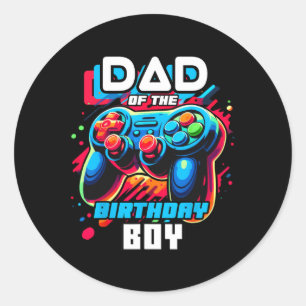 Geburtstag des Matching Video Game des Jungen Runder Aufkleber