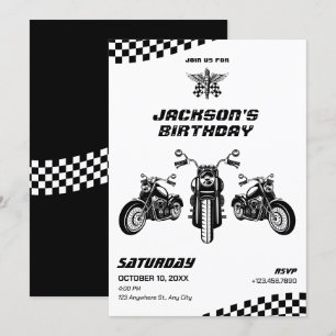 Geburtstag des Motorradmechanikers Einladung