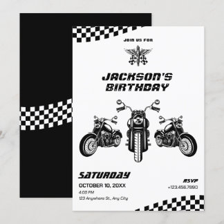 Geburtstag des Motorradmechanikers Einladung