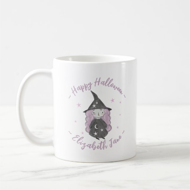 Geburtstag des niedlichen HexenkinderHalloween Kaffeetasse (Links)