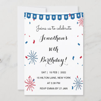 Geburtstag des Präsidenten lädt die USA zum patrio Einladung