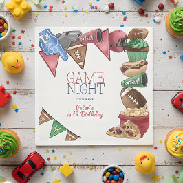 Geburtstag des Spielabends Serviette