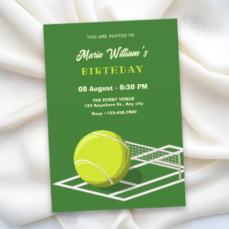 Geburtstag des Tennisplatzes Einladung
