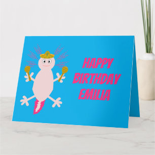 Geburtstag des Toten Mexikanischen Axolotl Karte