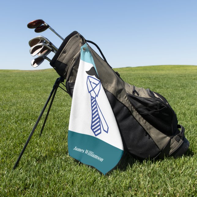 Geburtstag des Vaters Funny Customize Name Golfhandtuch (Gras)