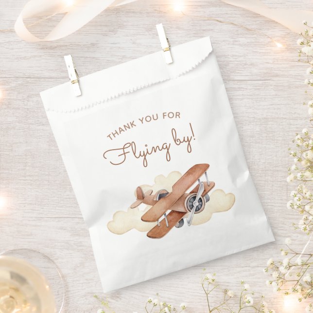 Geburtstag des Vintagen Flugzeugjungen Geschenktütchen (Ausgeschnitten)