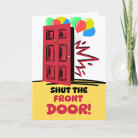 Geburtstag die Tür vor der Tür überraschend zu sch