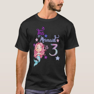 Geburtstag Diese Meerjungfrau ist 3 Mädchen 3 Jahr T-Shirt
