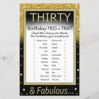 Geburtstag dieses oder jenes Spiel