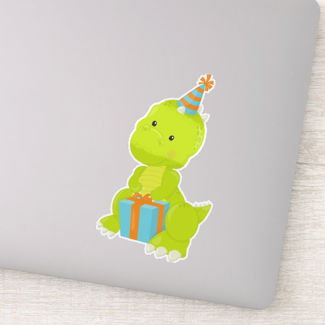 Geburtstag Dinosaurier, Party Dinosaur, Geschenk,  Aufkleber (Detail)