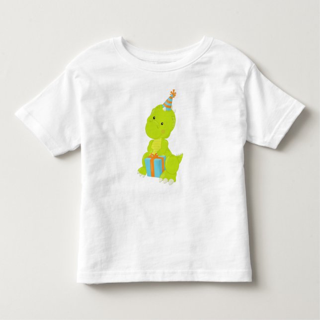 Geburtstag Dinosaurier, Party Dinosaur, Geschenk,  Kleinkind T-shirt (Vorderseite)