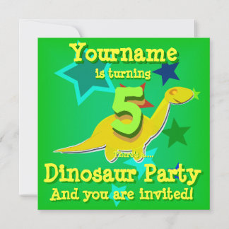 Geburtstag Dinosaurier-Party Einladungen