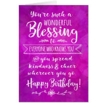 Geburtstag, du bist so ein wunderbarer Segen